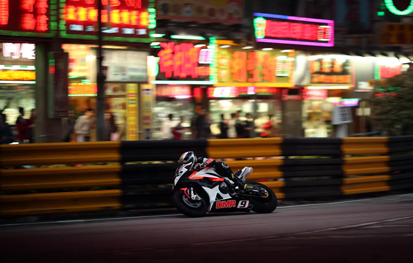 Photo wallpaper turn, motorcycle, bike, race, track, sportbike