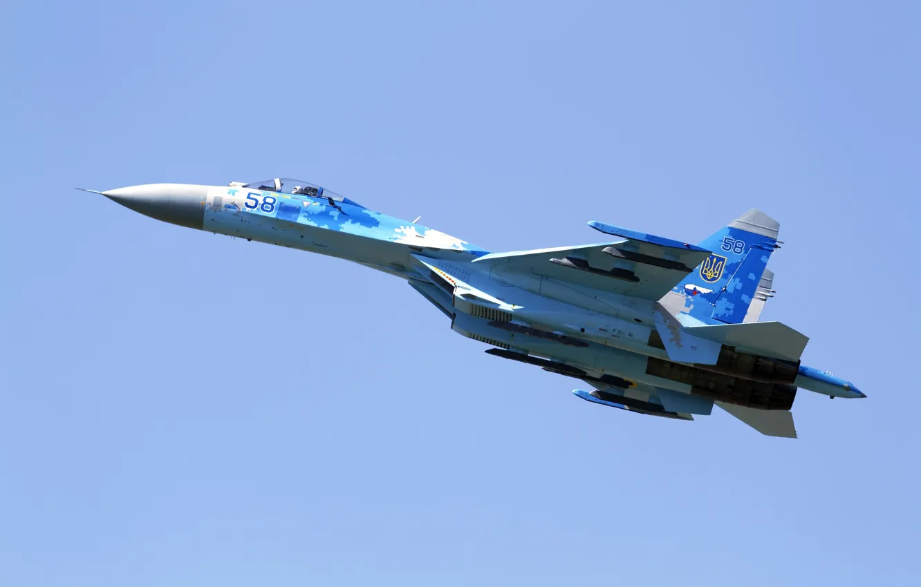 Photo wallpaper fighter, Sukhoi, multipurpose, Flanker, Su-27