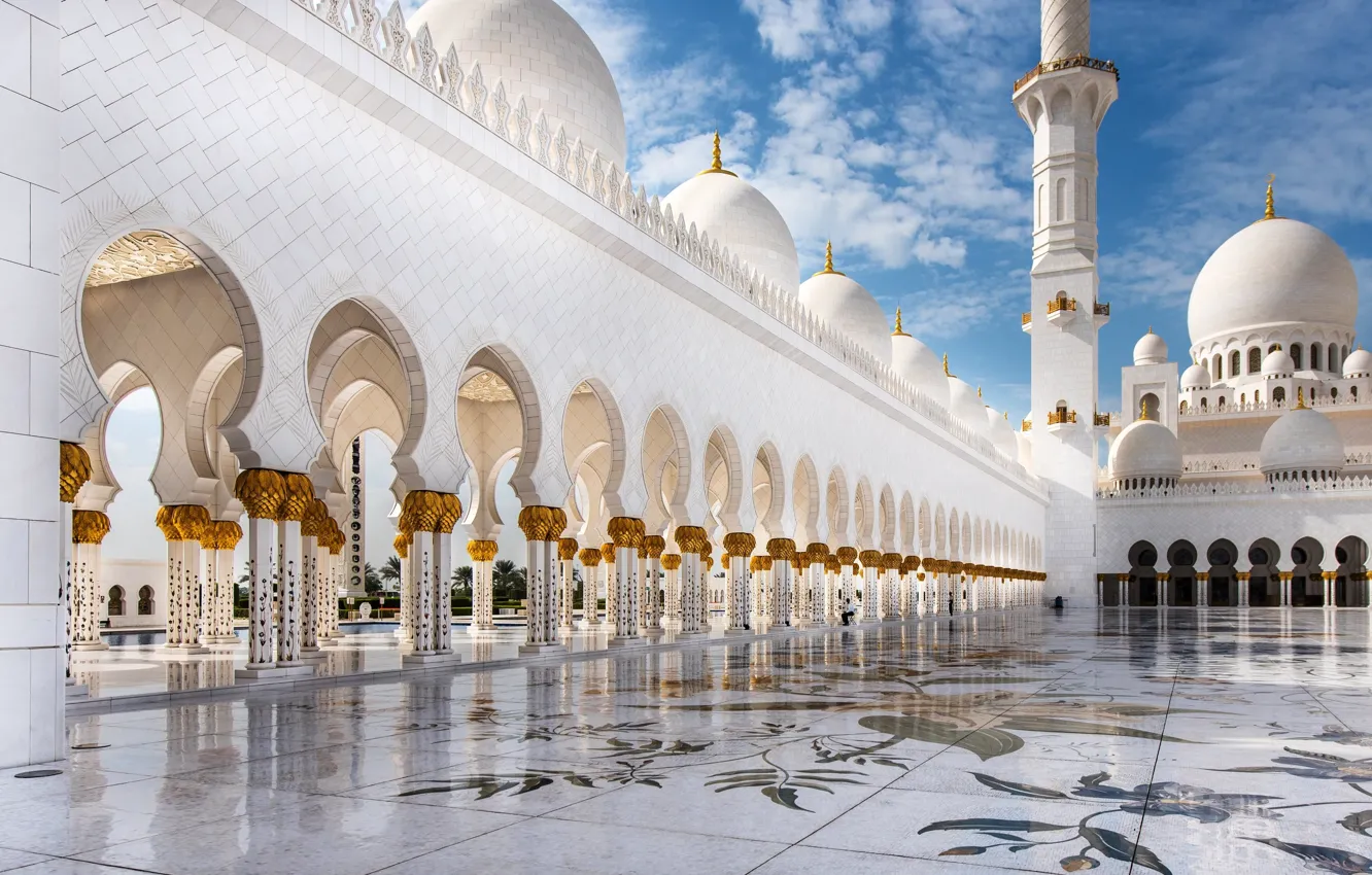 Photo wallpaper wall, Abu Dhabi, Abu Dhabi, the white Mosque, Sheikh, Sheikh Zayed Bin Sultan Al Nahyan …