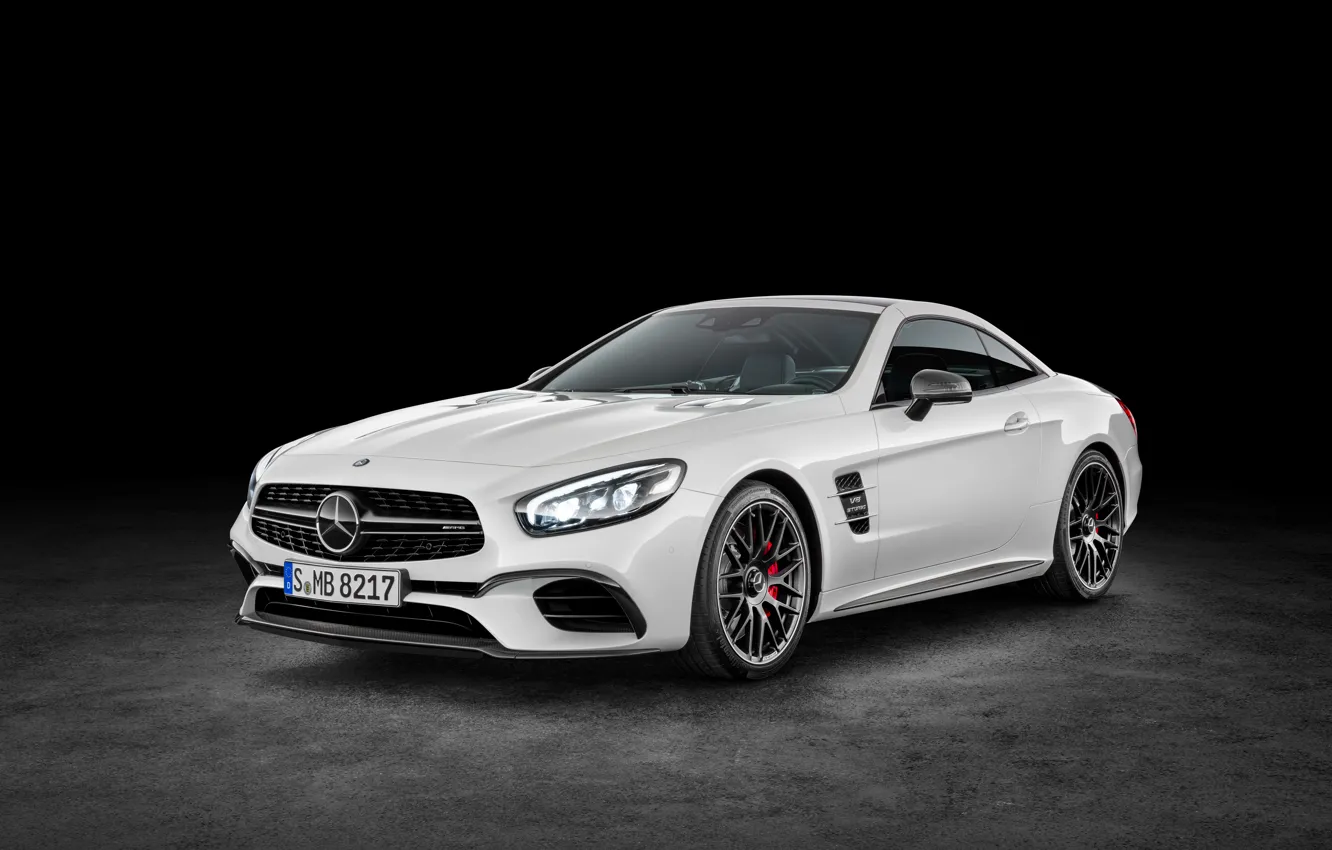 Photo wallpaper white, Mercedes-Benz, convertible, Mercedes, AMG, AMG, R231, SL-Class