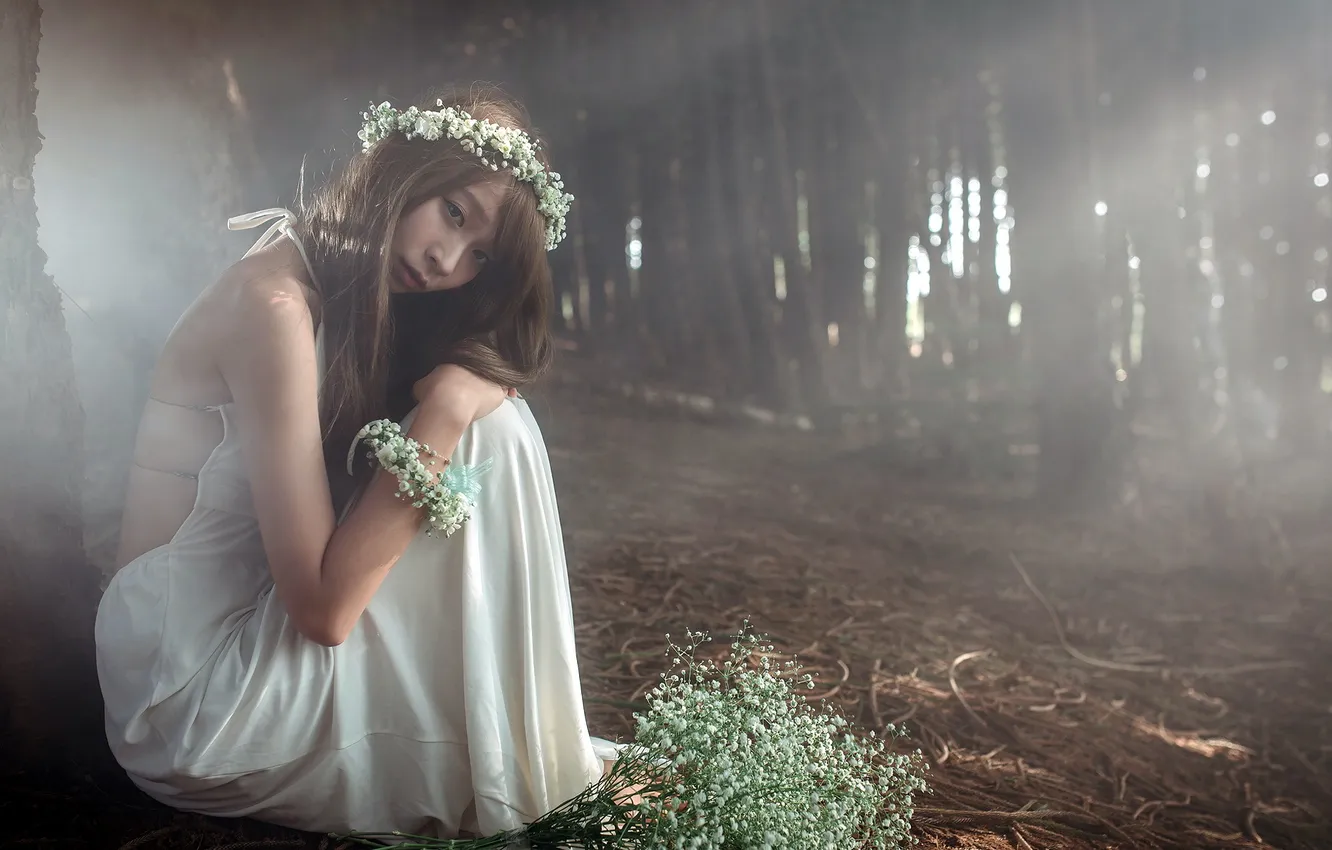 Photo wallpaper look, girl, background