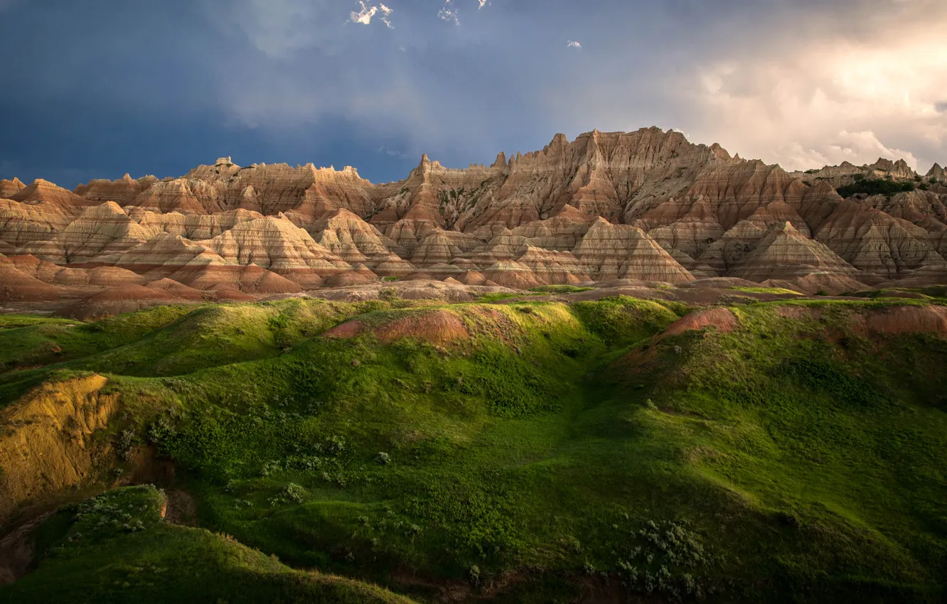 Photo wallpaper USA, Badlands National Park, South Dakota, Beth Young