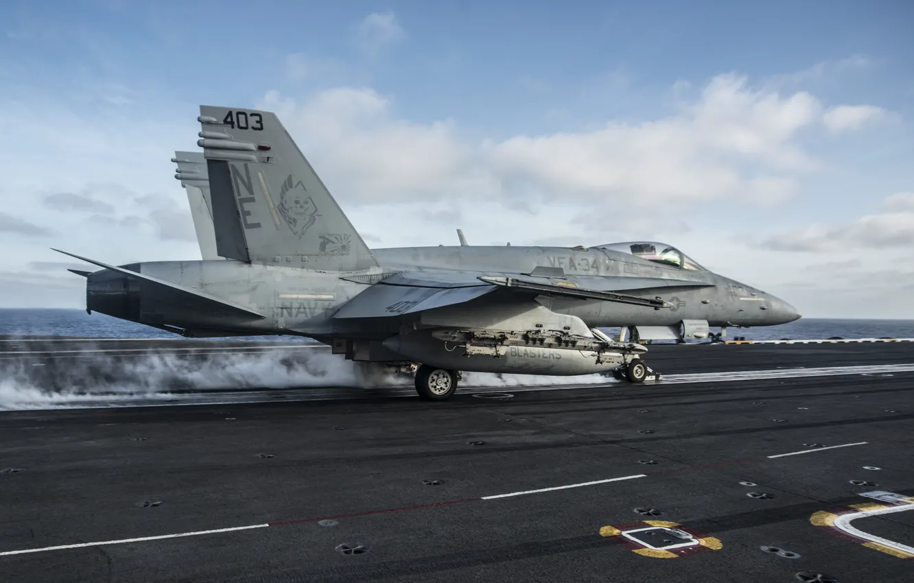 Photo wallpaper bomber, Hornet, carrier-based fighter, FA-18C