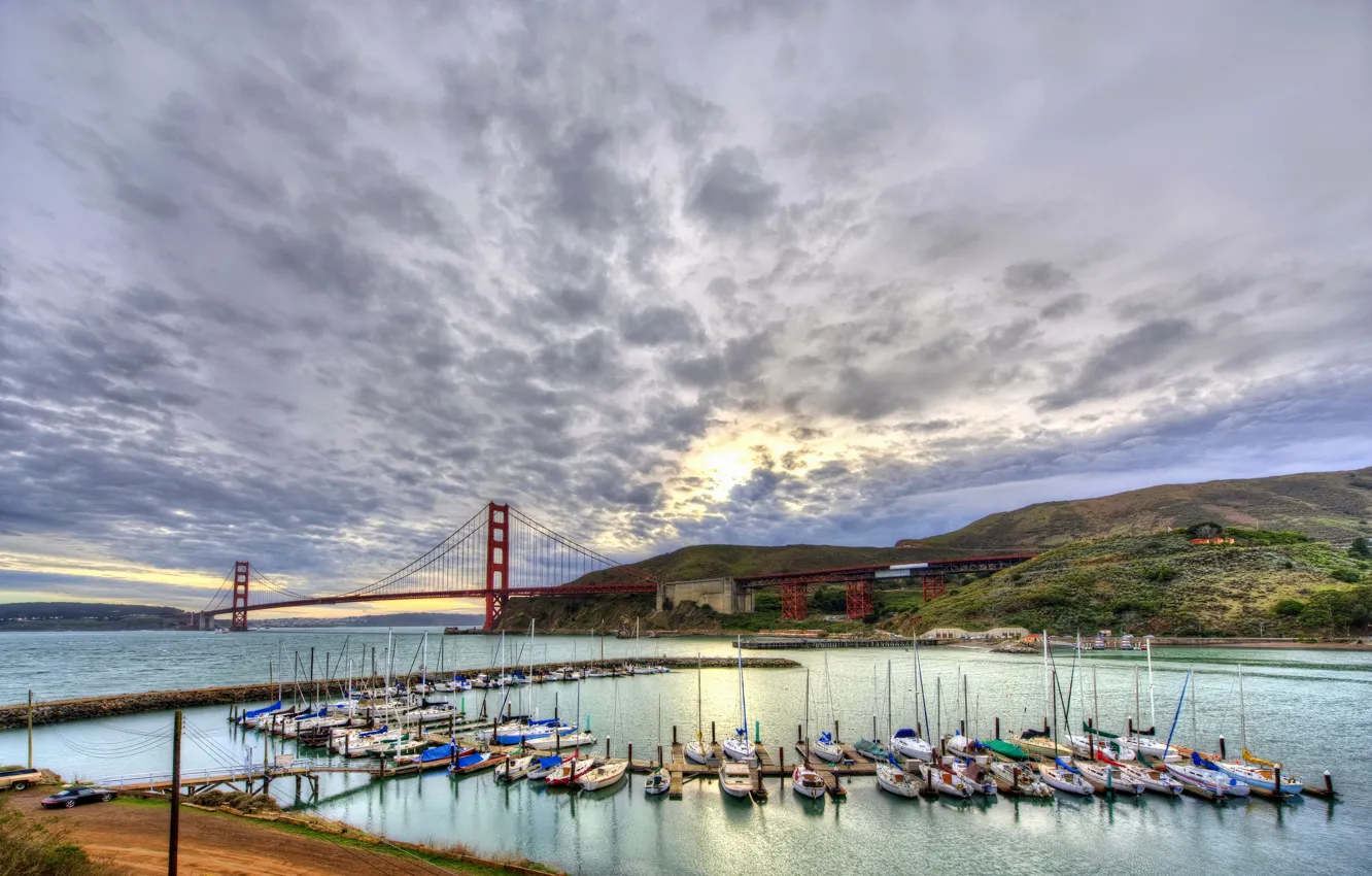 Photo wallpaper photo, yachts, USA, San Francisco, sailing