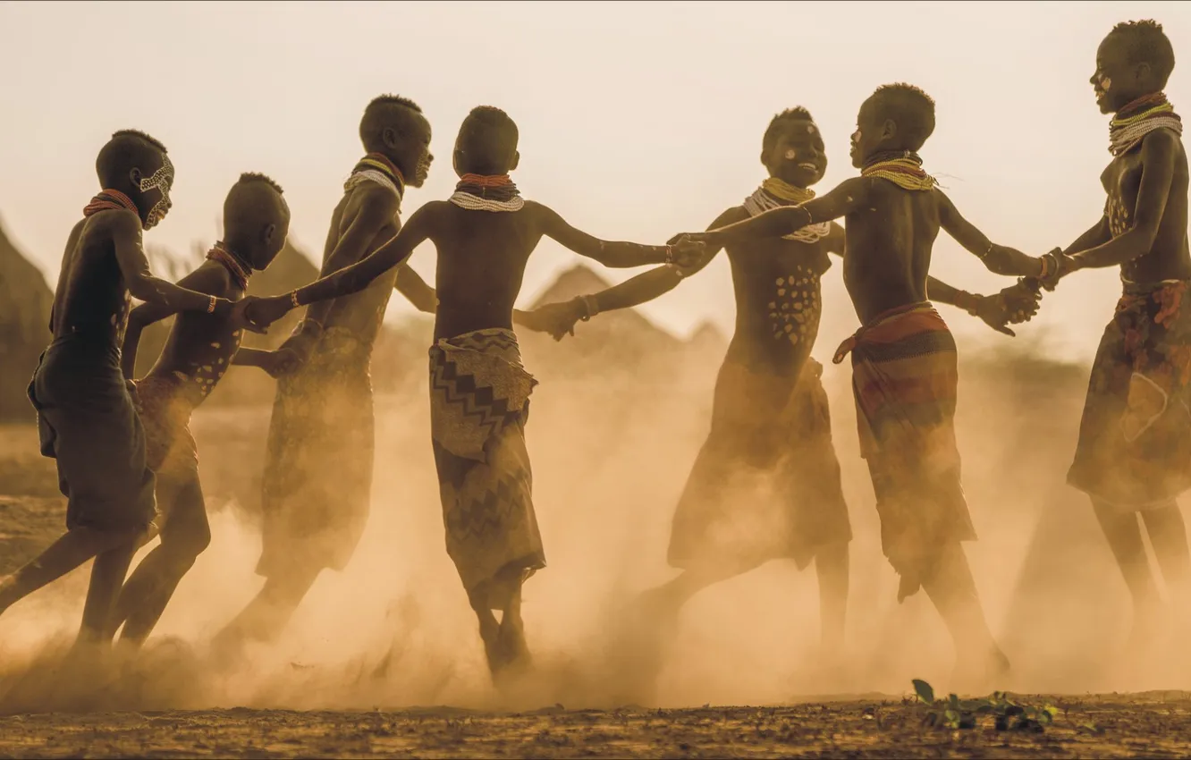 Photo wallpaper emotions, people, dance, Africa, people, dance, Africa, emotion
