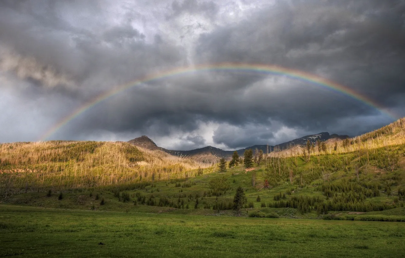 Photo wallpaper rainbow, amazing, beautifule