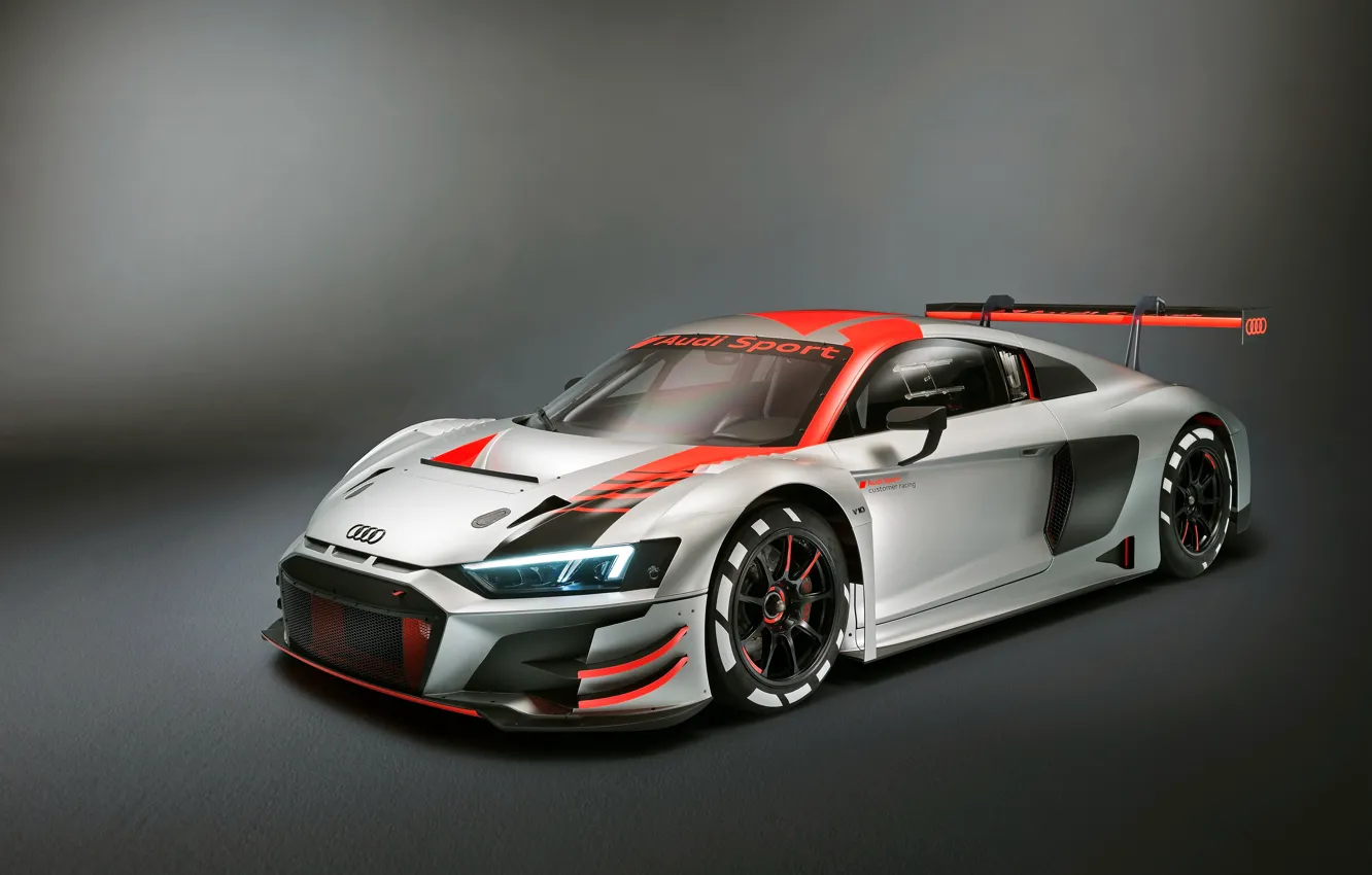 Photo wallpaper racing car, Audi R8, LMS, 2019
