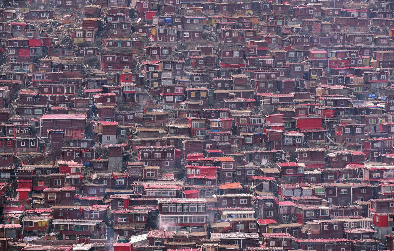 Photo wallpaper the city, China, houses, architecture