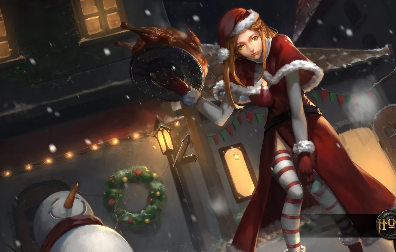 Photo wallpaper winter, girl, snow, hon, art, Turkey, Heroes of Newerth, Gravekeeper