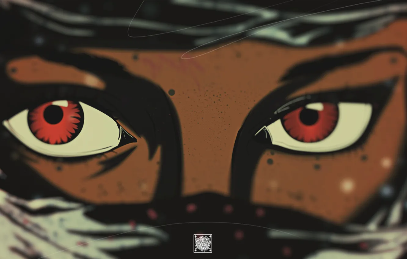 Photo wallpaper eyes, girl, face, style, different, dead angel