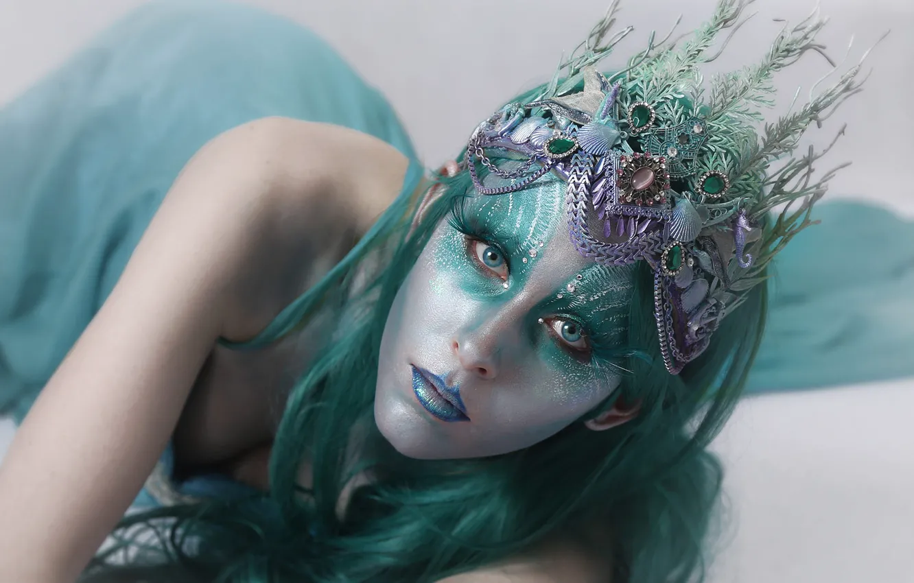 Photo wallpaper girl, decoration, style, crown, makeup, image, Diadema, Tracy Lundgren