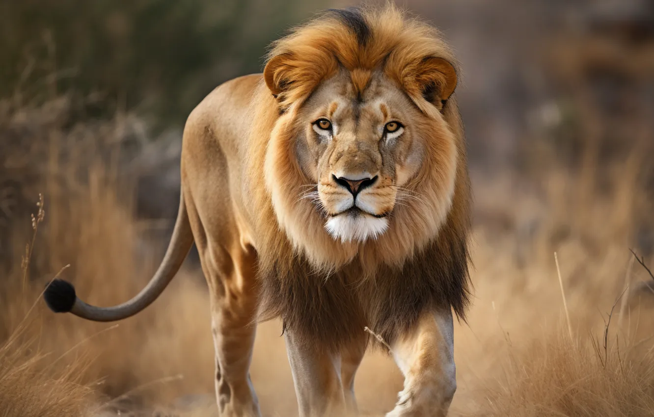 Photo wallpaper nature, Leo, walk, digital art, AI art, The Art of Artificial Intelligence, neural network