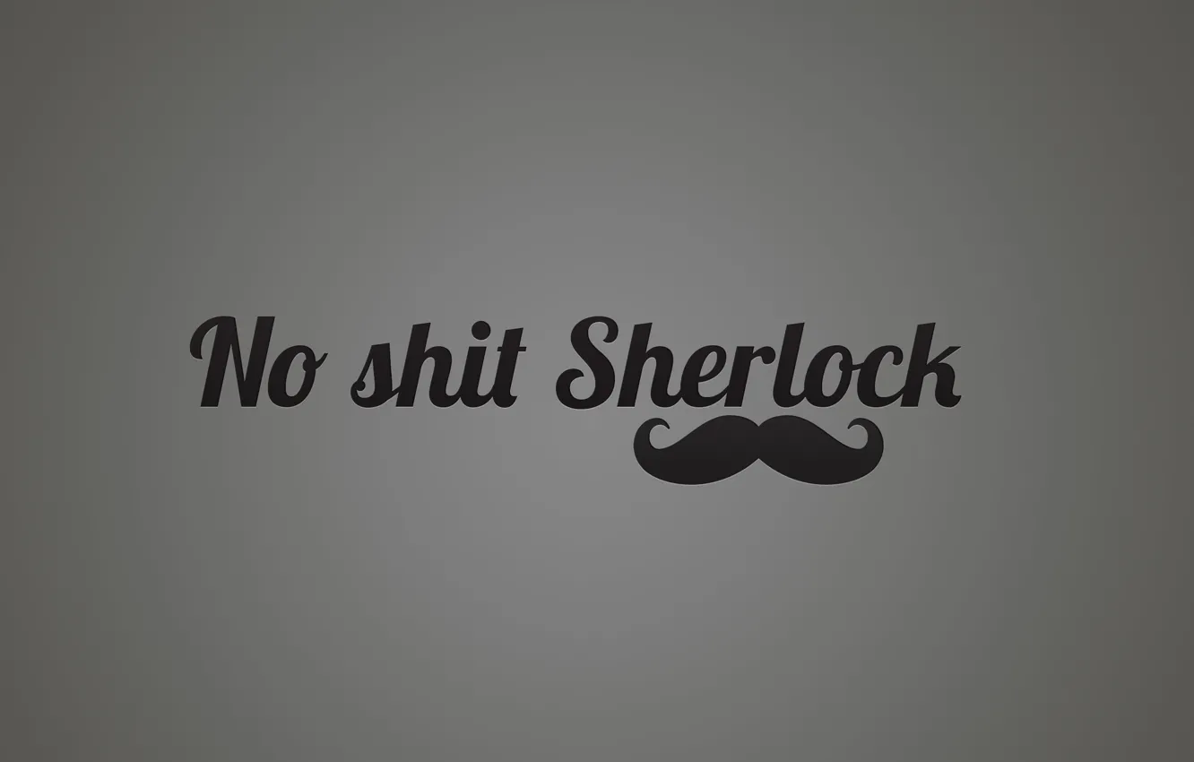 Photo wallpaper minimalism, Holmes, Sherlock, no shit sherlock