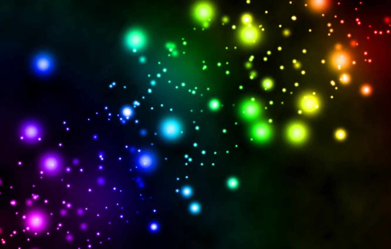 Photo wallpaper balls, background, colored, lights