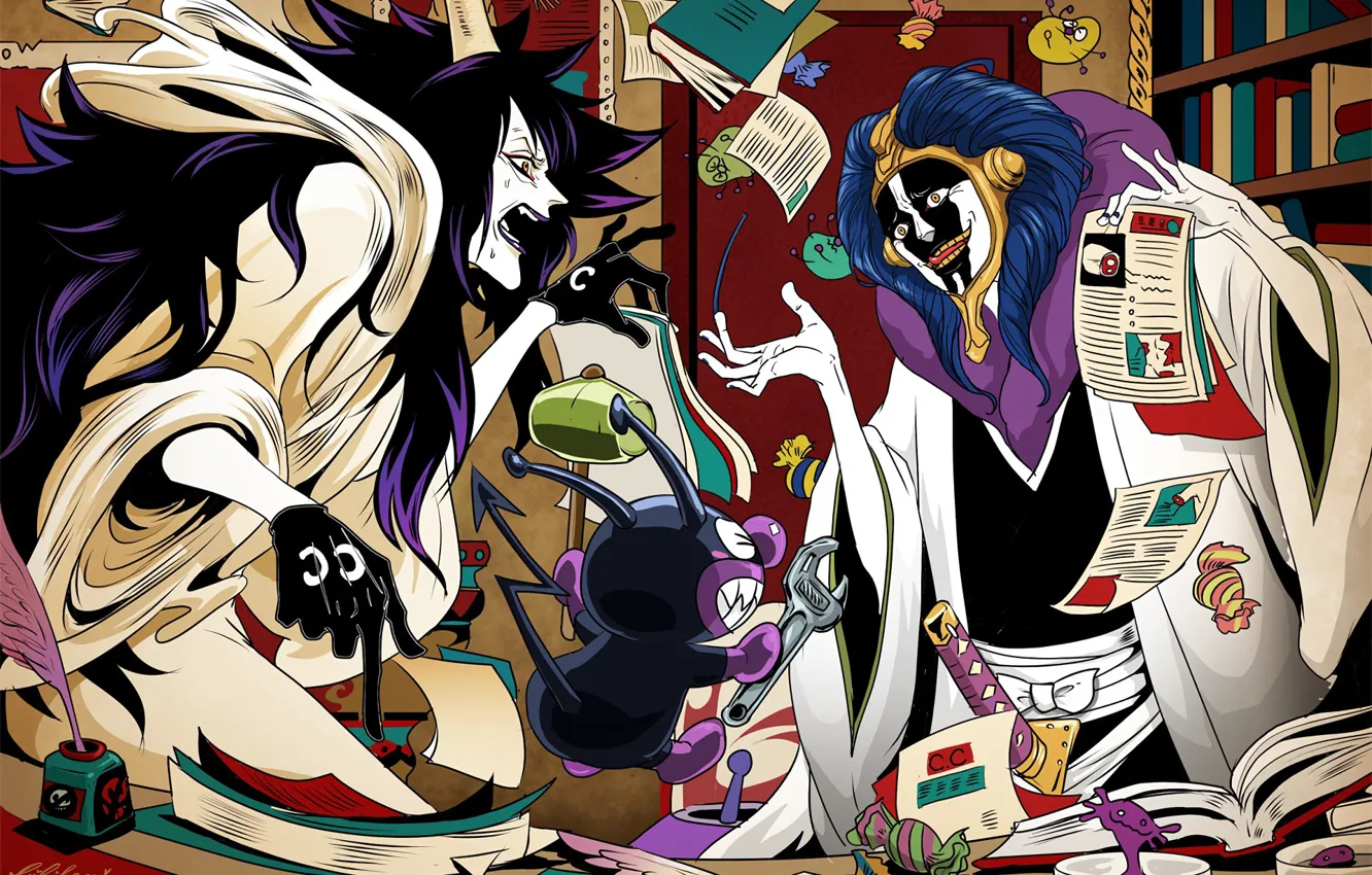 Photo wallpaper sword, game, Bleach, One Piece, anime, crossover, ken, blade