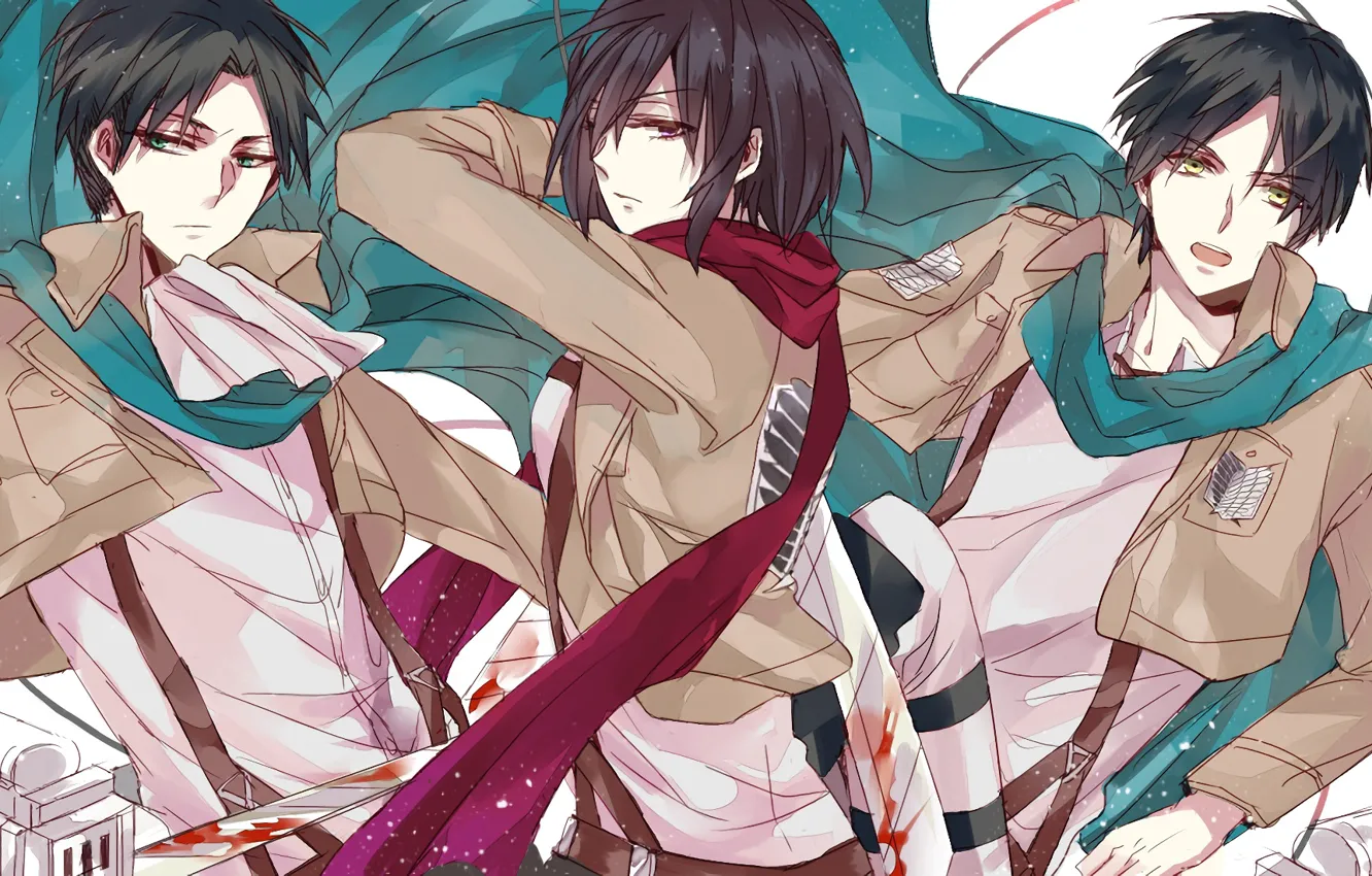 Photo wallpaper anime, art, Shingeki no Kyojin, Attack Of The Titans, The Invasion Of The Giants