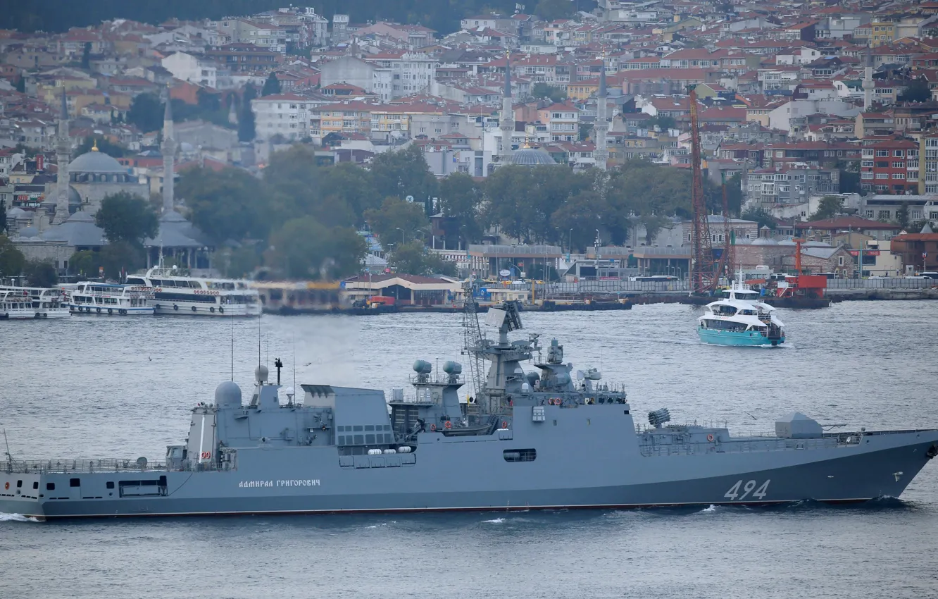 Photo wallpaper frigate, The Bosphorus, Admiral Grigorovich