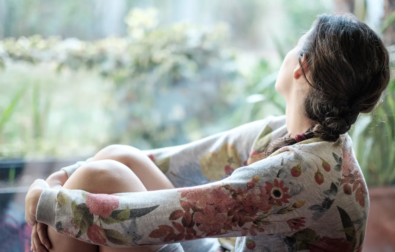 Photo wallpaper girl, pose, background