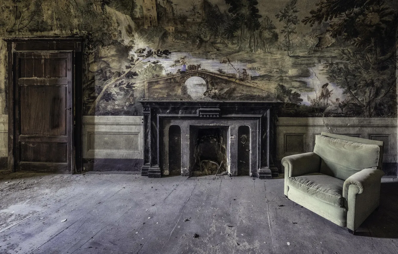 Photo wallpaper background, room, chair