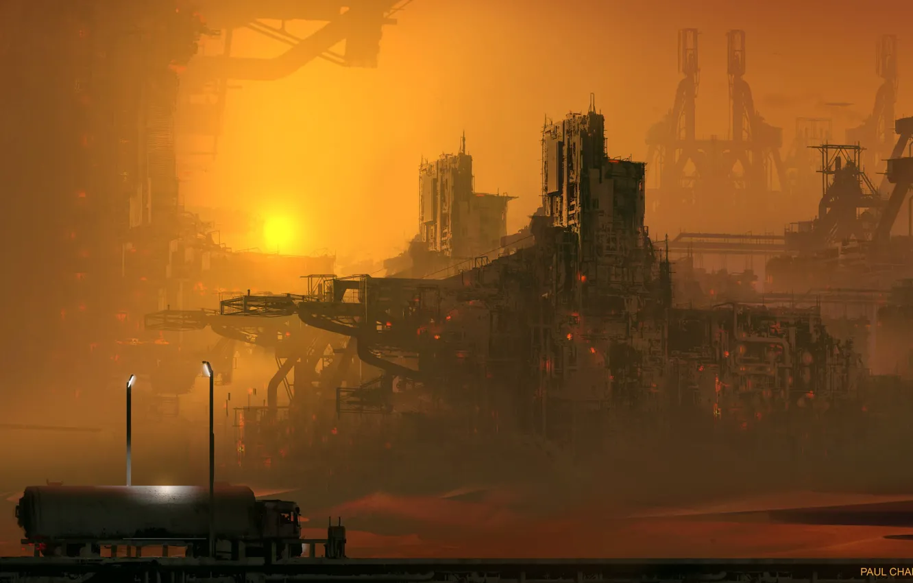 Photo wallpaper construction, could, tank, Blade Runner 2049, Black Out 2022