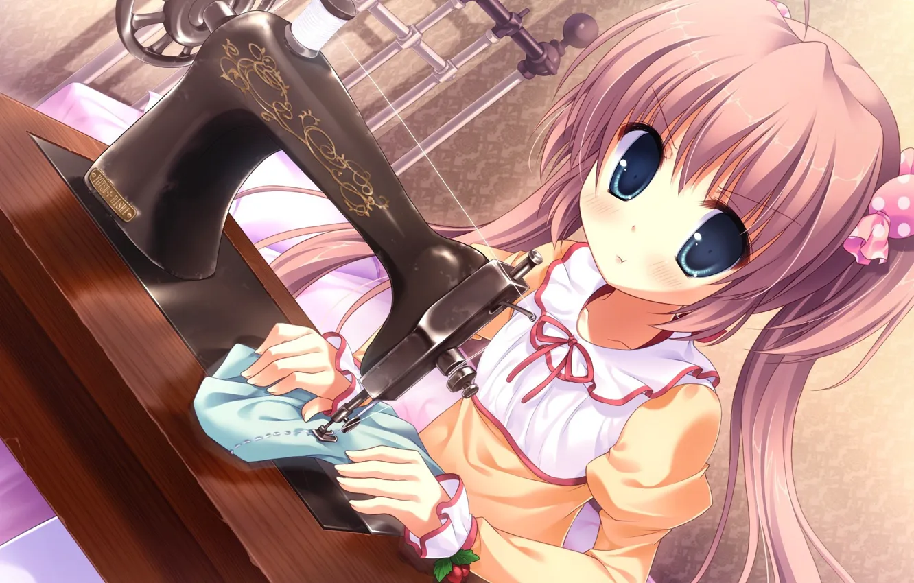 Photo wallpaper girl, anime, japanese, bishojo, Midori no Uni