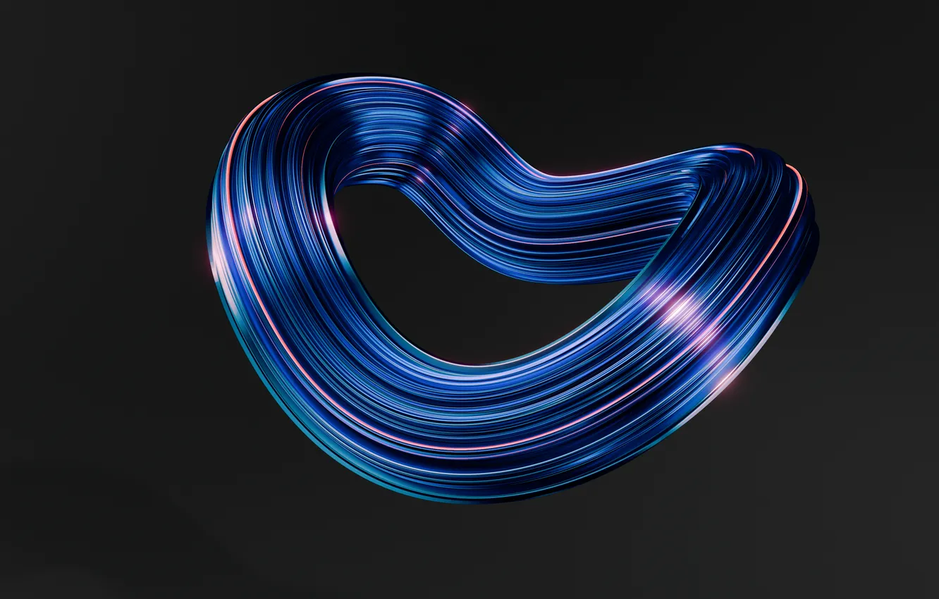 Photo wallpaper blue, metal, abstraction