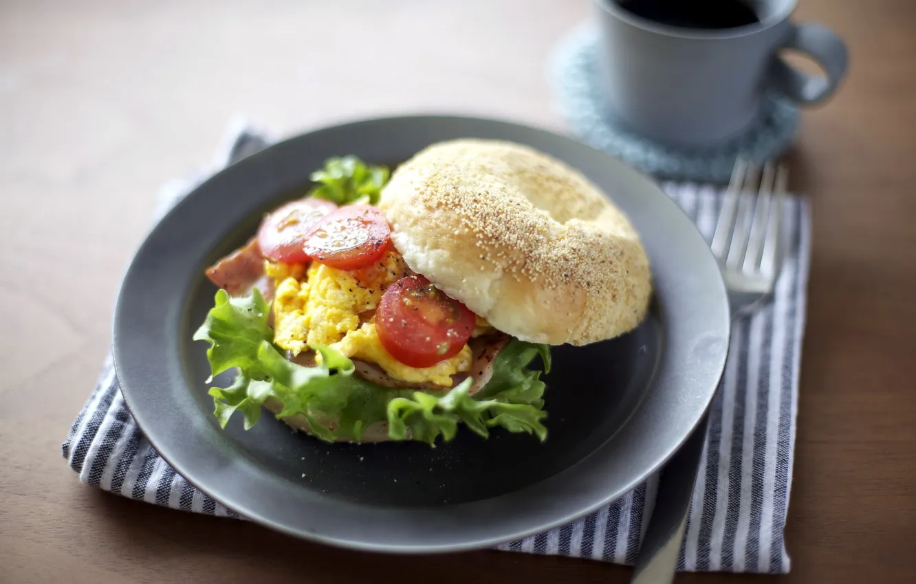 Photo wallpaper macro, food, Breakfast