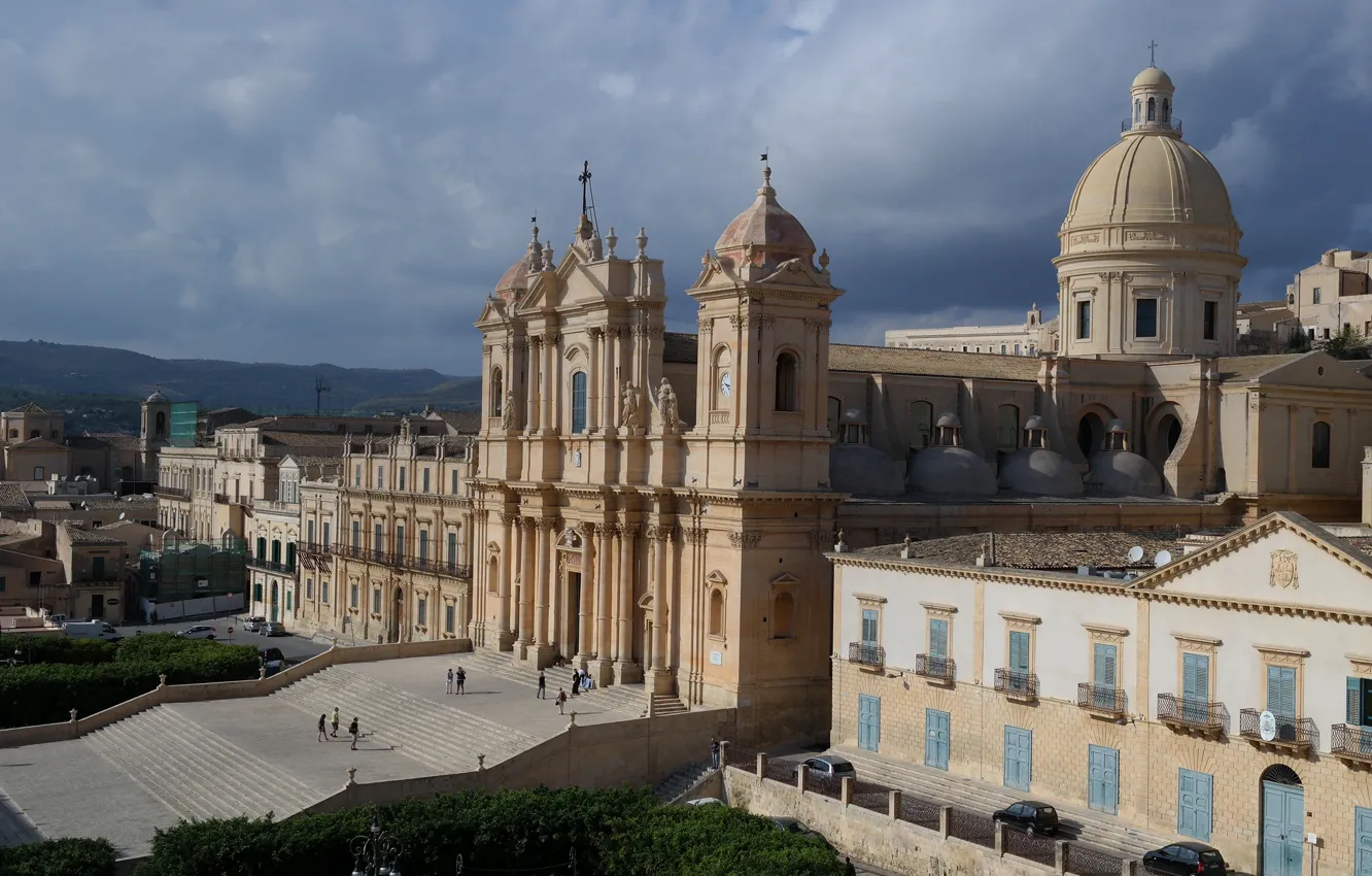 Photo wallpaper home, Italy, Cathedral, Sicily, Noto