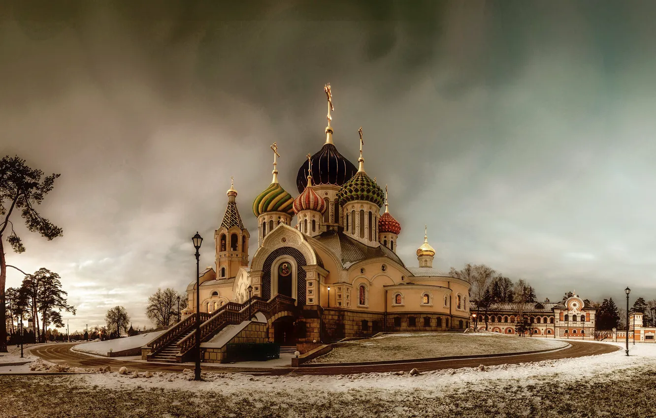 Photo wallpaper winter, Church, temple, St. Igor Of Chernigov