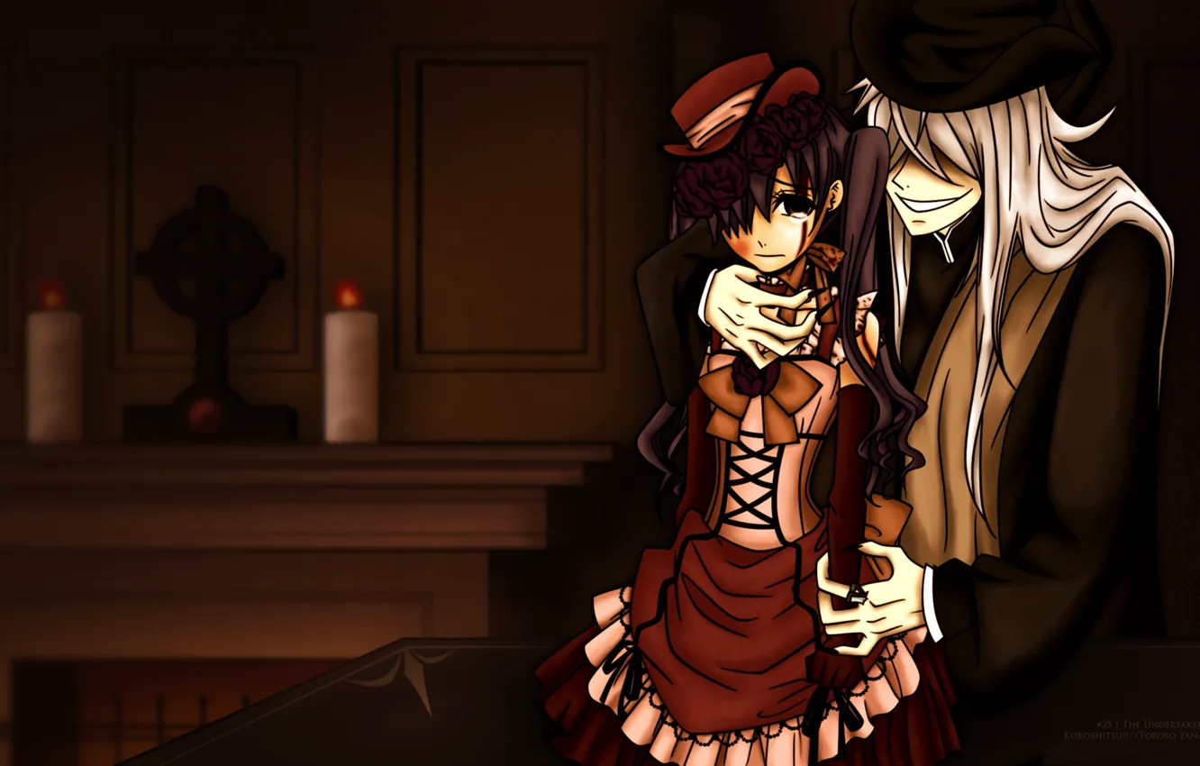 Photo wallpaper kuroshitsuji, Dark Butler, Ciel Phantomhive, The undertaker