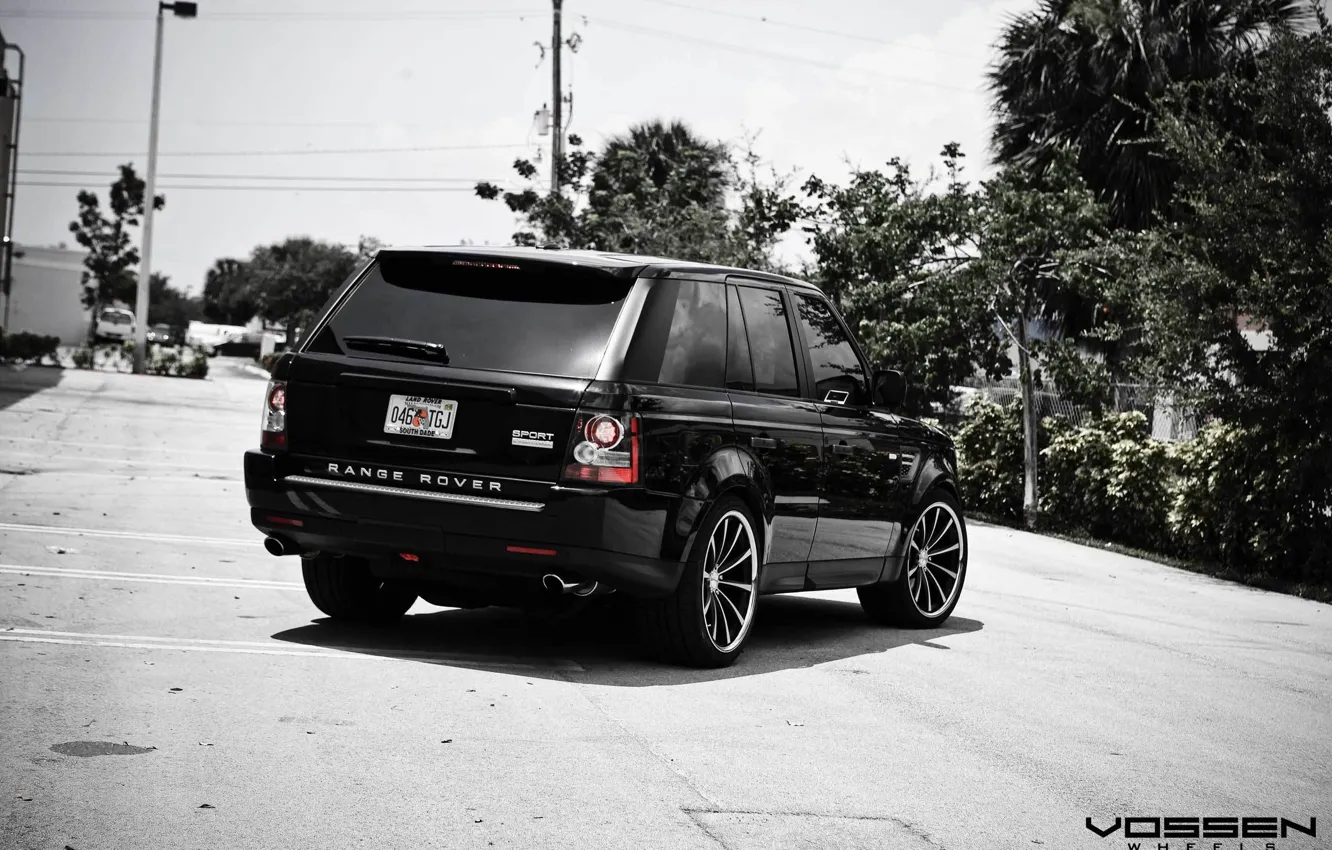 Photo wallpaper Land Rover, Range Rover, Black, Vossen