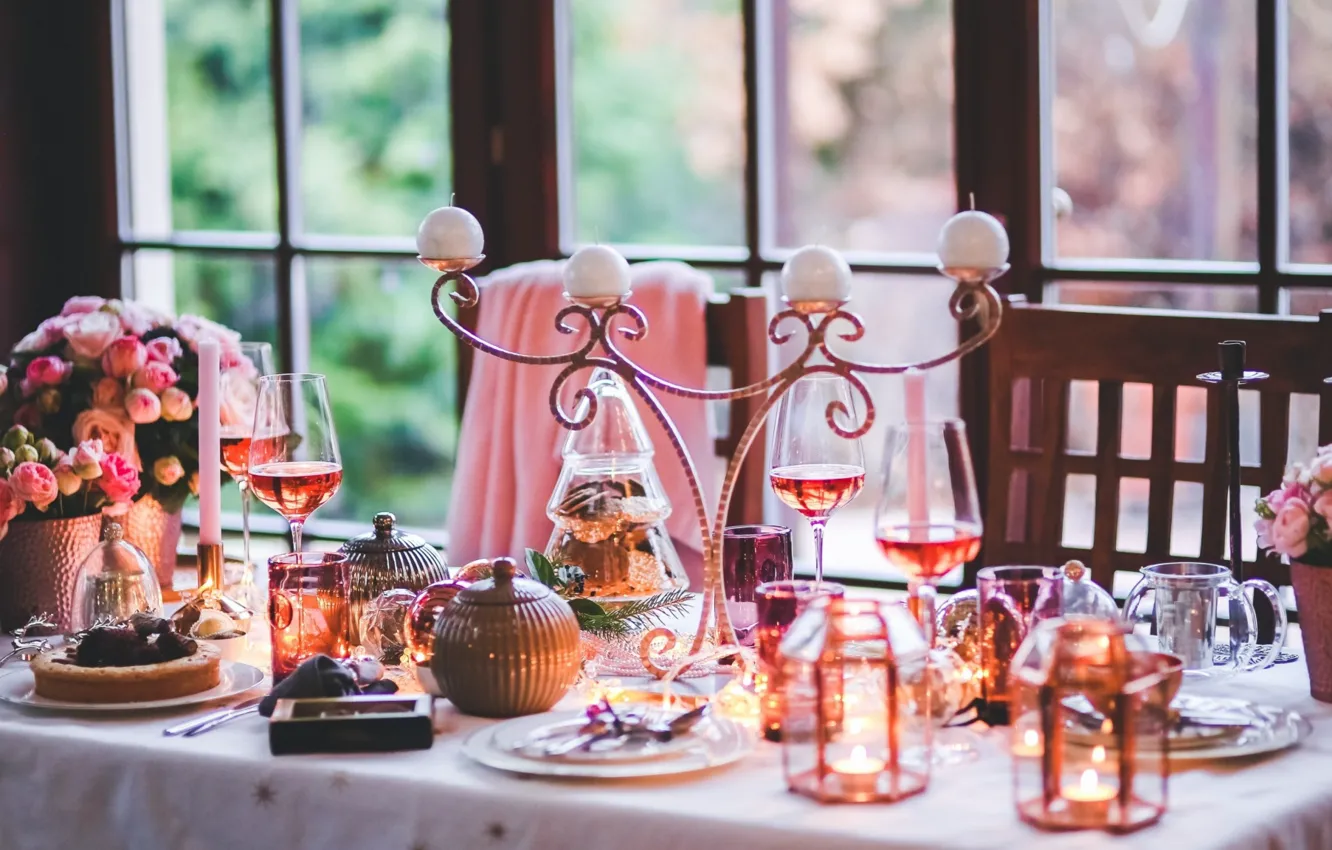 Photo wallpaper holiday, new year, Christmas, decor, holiday, serving