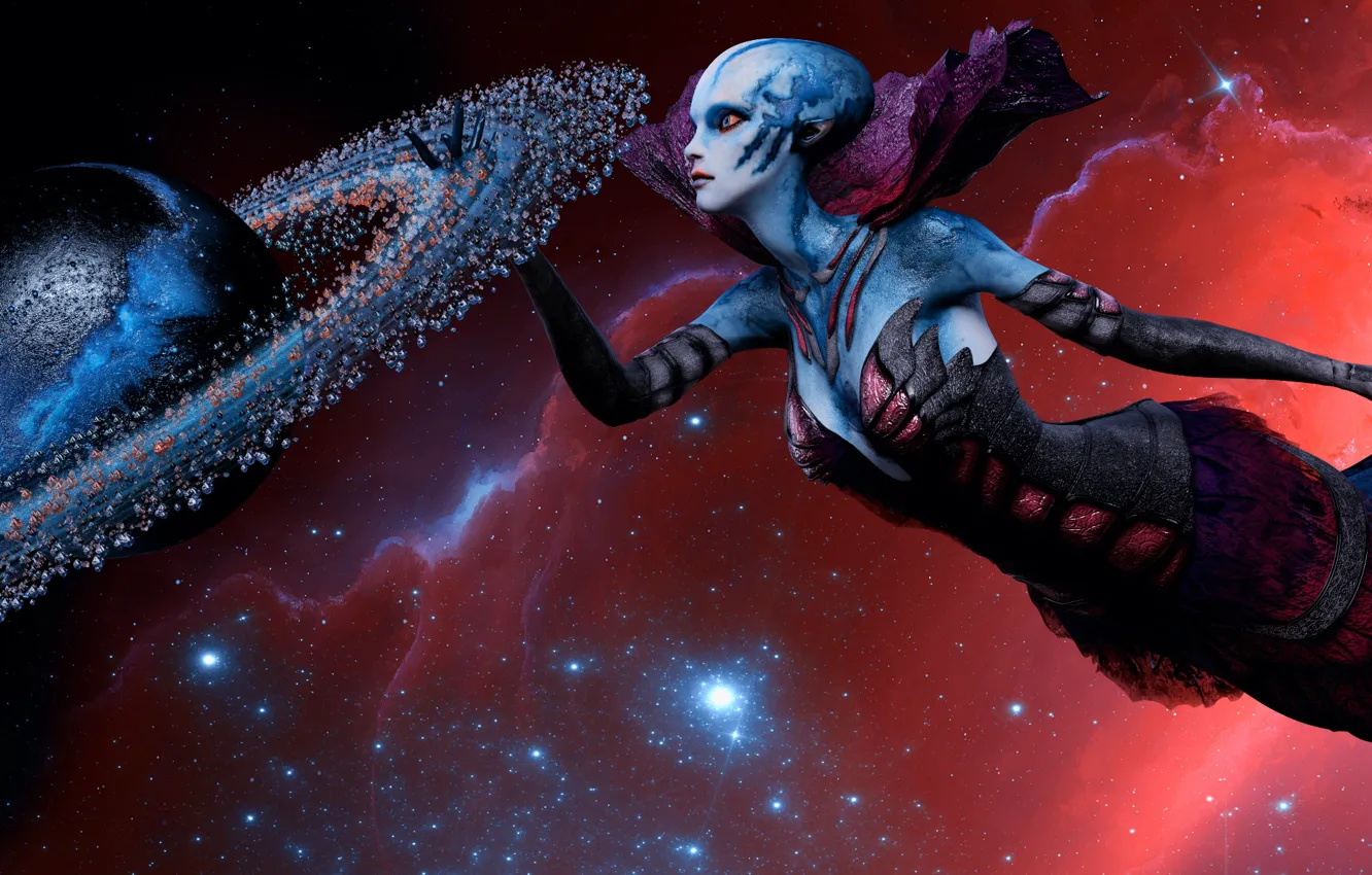 Photo wallpaper space, planet, being