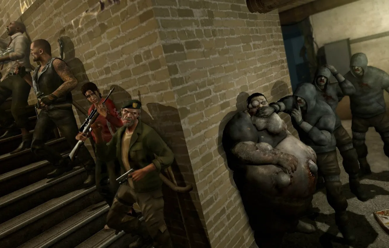 Photo wallpaper zombies, fat, survivors, Dead, Left