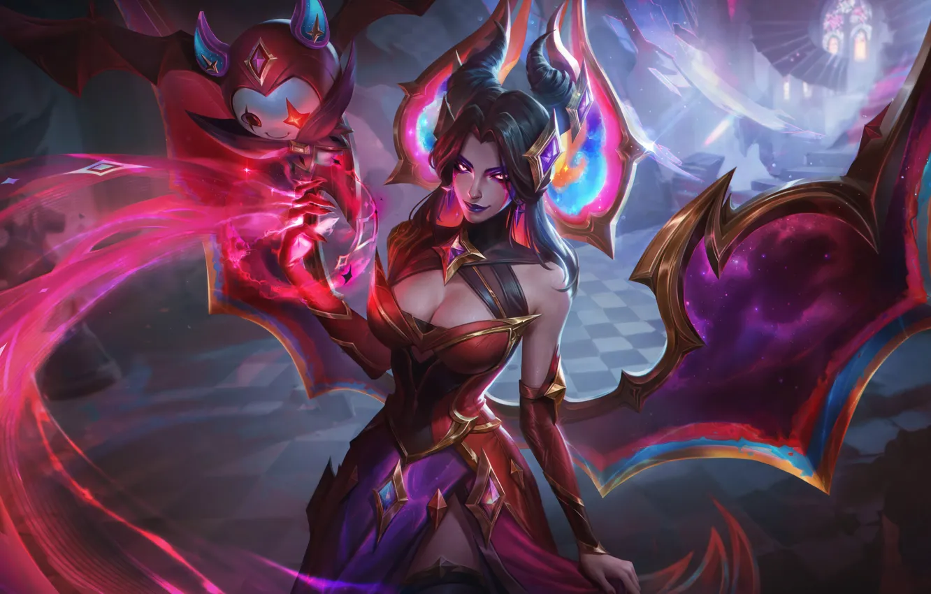 Photo wallpaper art, League of Legends, LoL, Morgana, skin, Star Nemesis