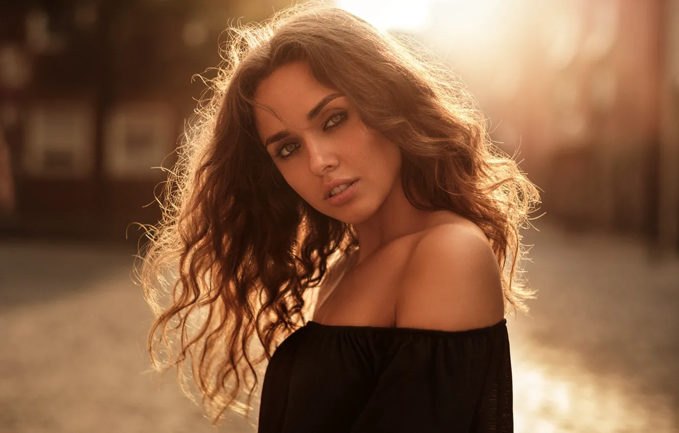 Photo wallpaper look, girl, model, red, curls, redhead, Martin Kühn, Martin Kuhn