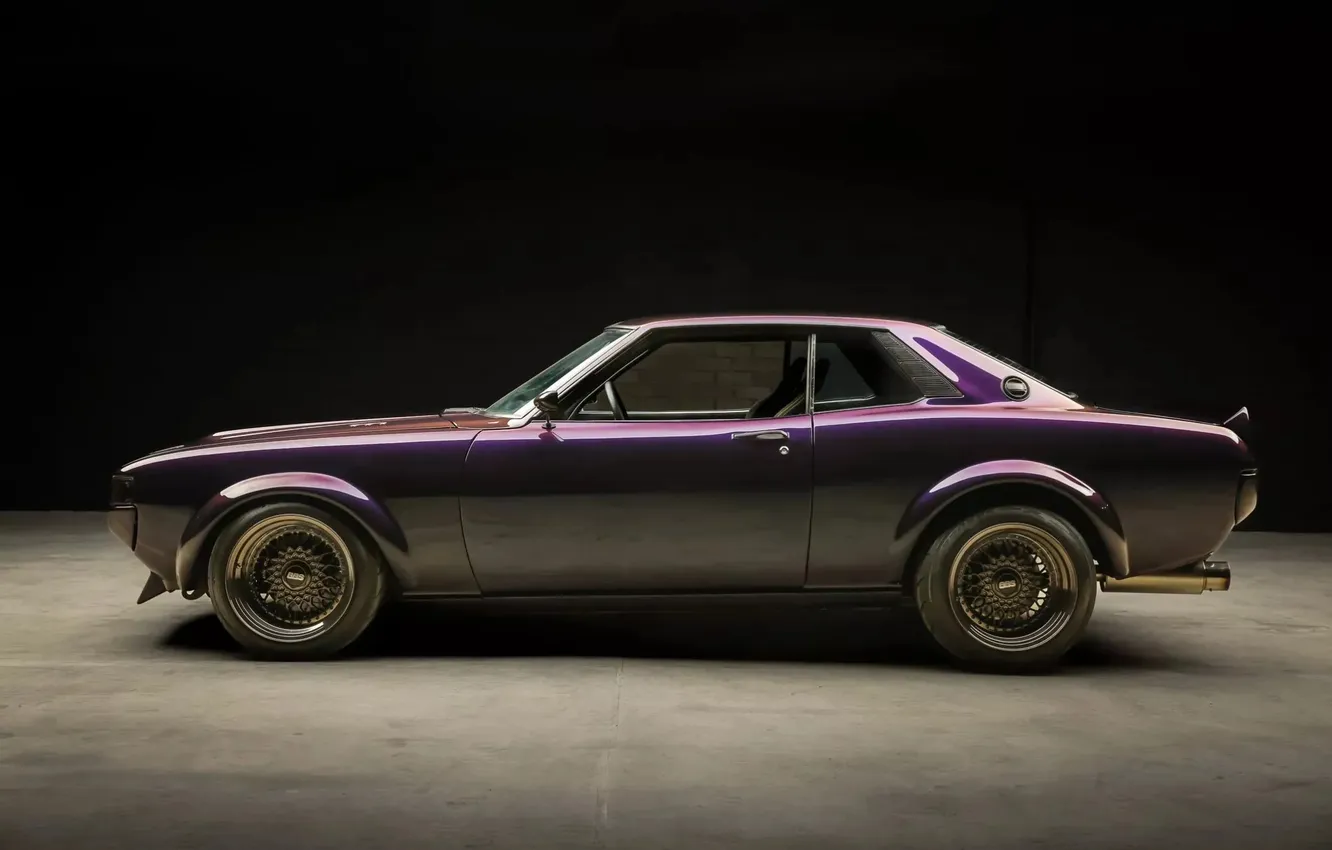 Photo wallpaper Toyota, vehicle, classic car, toyota celica, Powered 1977, purple cars