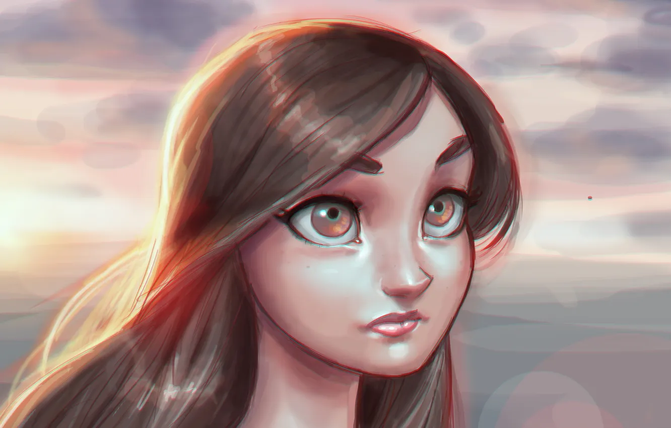 Photo wallpaper eyes, girl, face, art, Final Fantasy, Tifa Lockhart