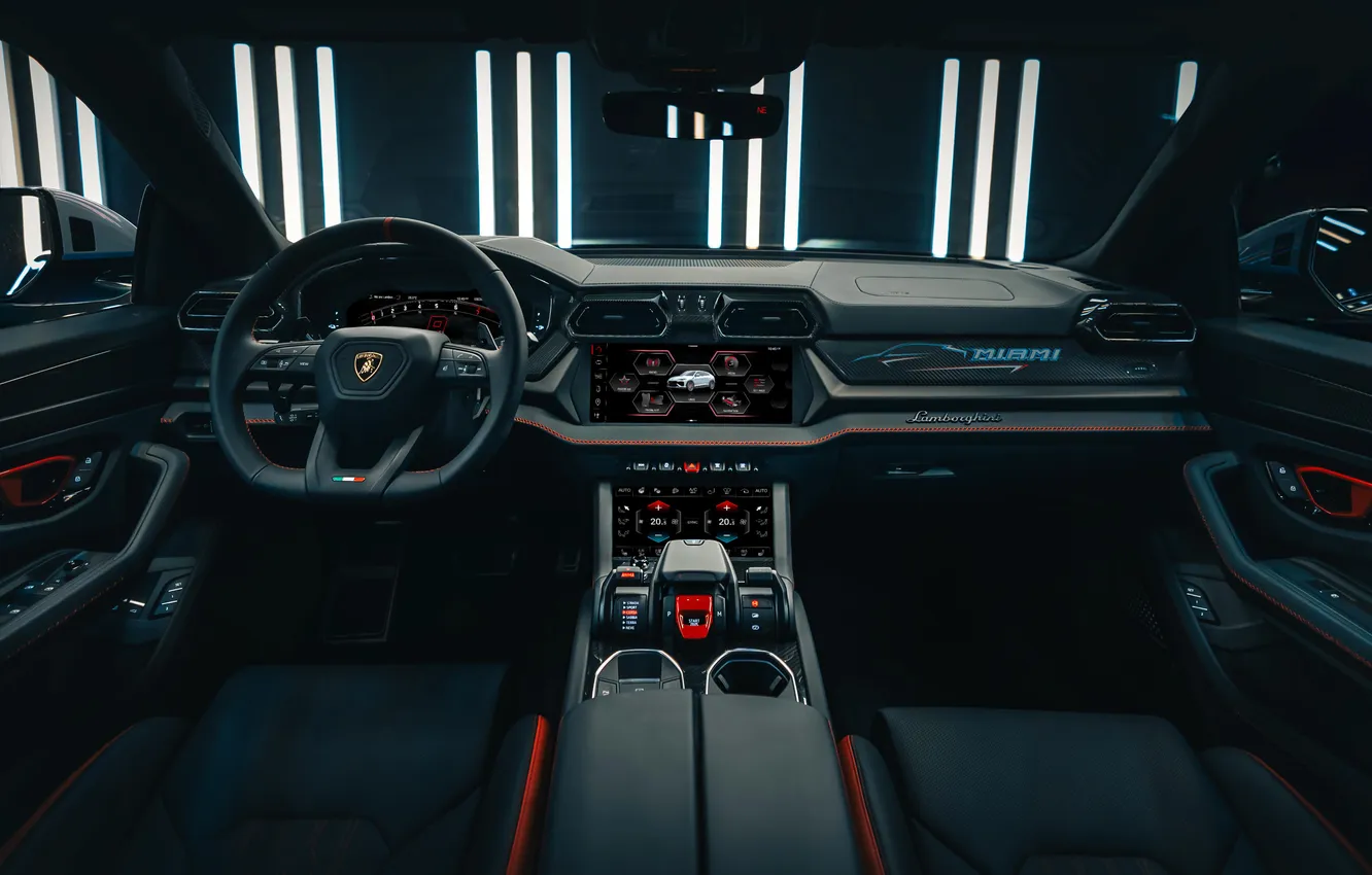 Photo wallpaper Lamborghini, Wallpaper, Lamborghini Ad Personam Urus SE Interior