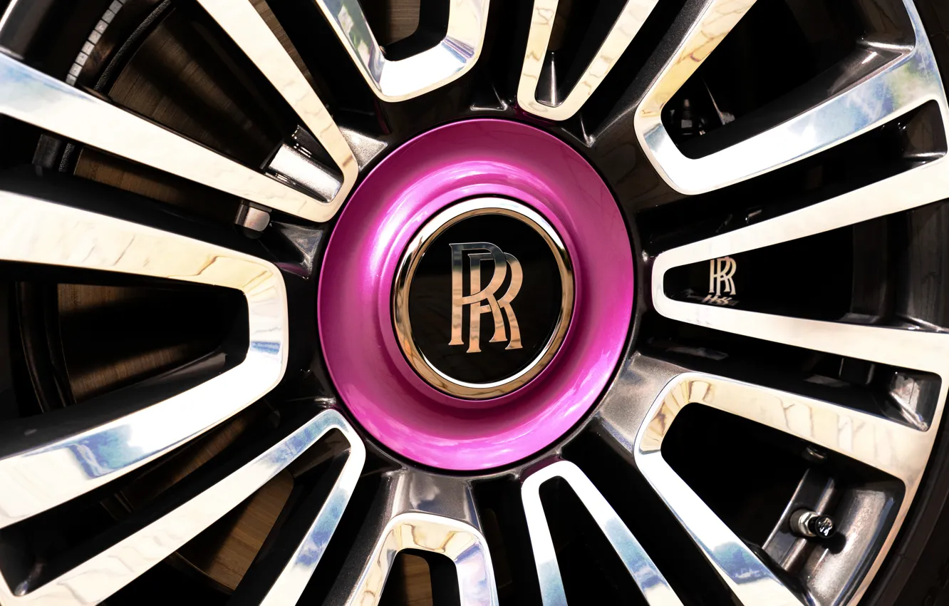 Photo wallpaper Rolls-Royce, logo, Ghost, wheel, Rolls-Royce Ghost