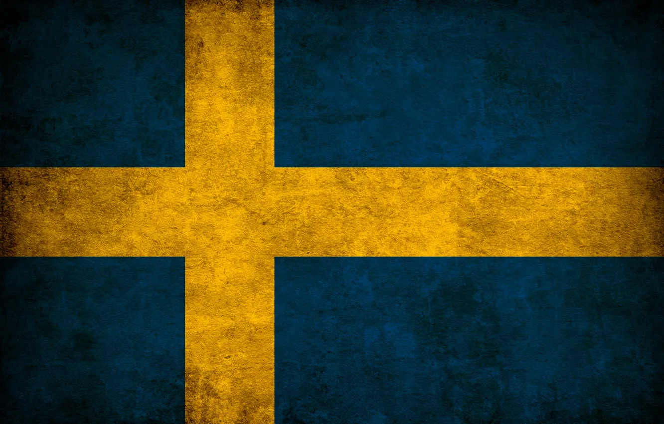 Photo wallpaper color, flag, Sweden