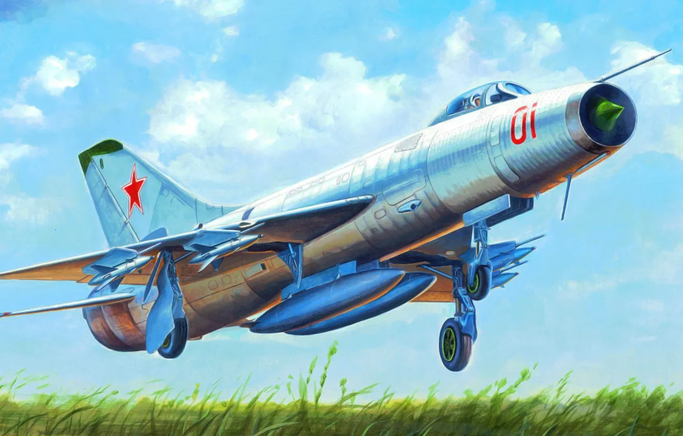 Photo wallpaper aviation, interceptor fighter, su-9, all-weather