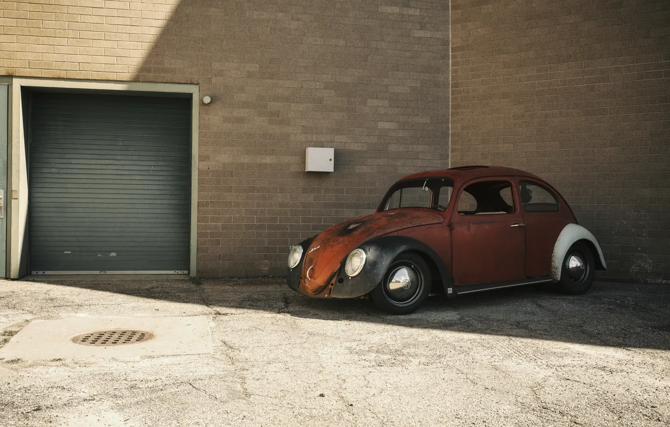 Photo wallpaper volkswagen, beetle, Old, Jakes