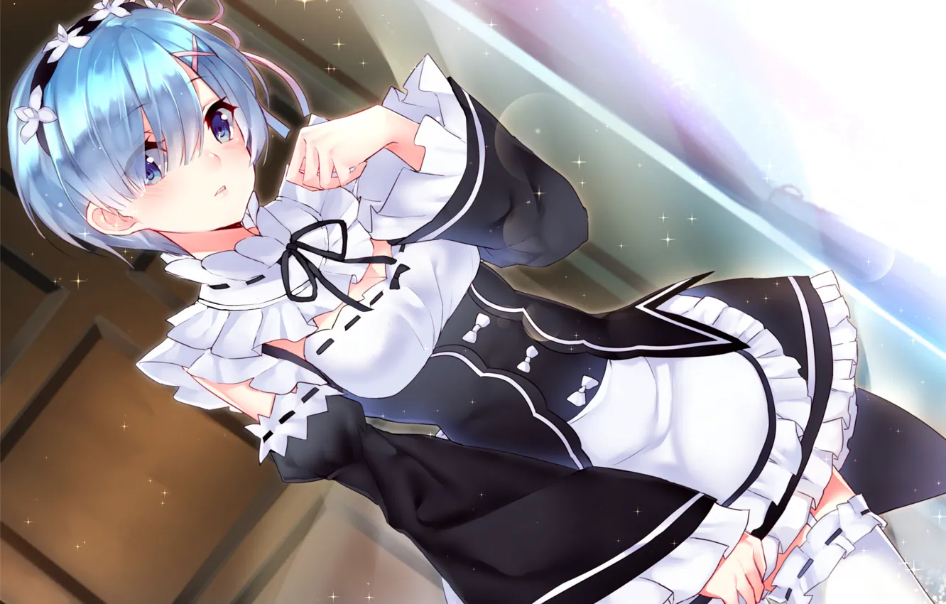 Photo wallpaper girl, anime, art, Rem, Re: Zero kara hajime chip isek or Seikatsu, jun project