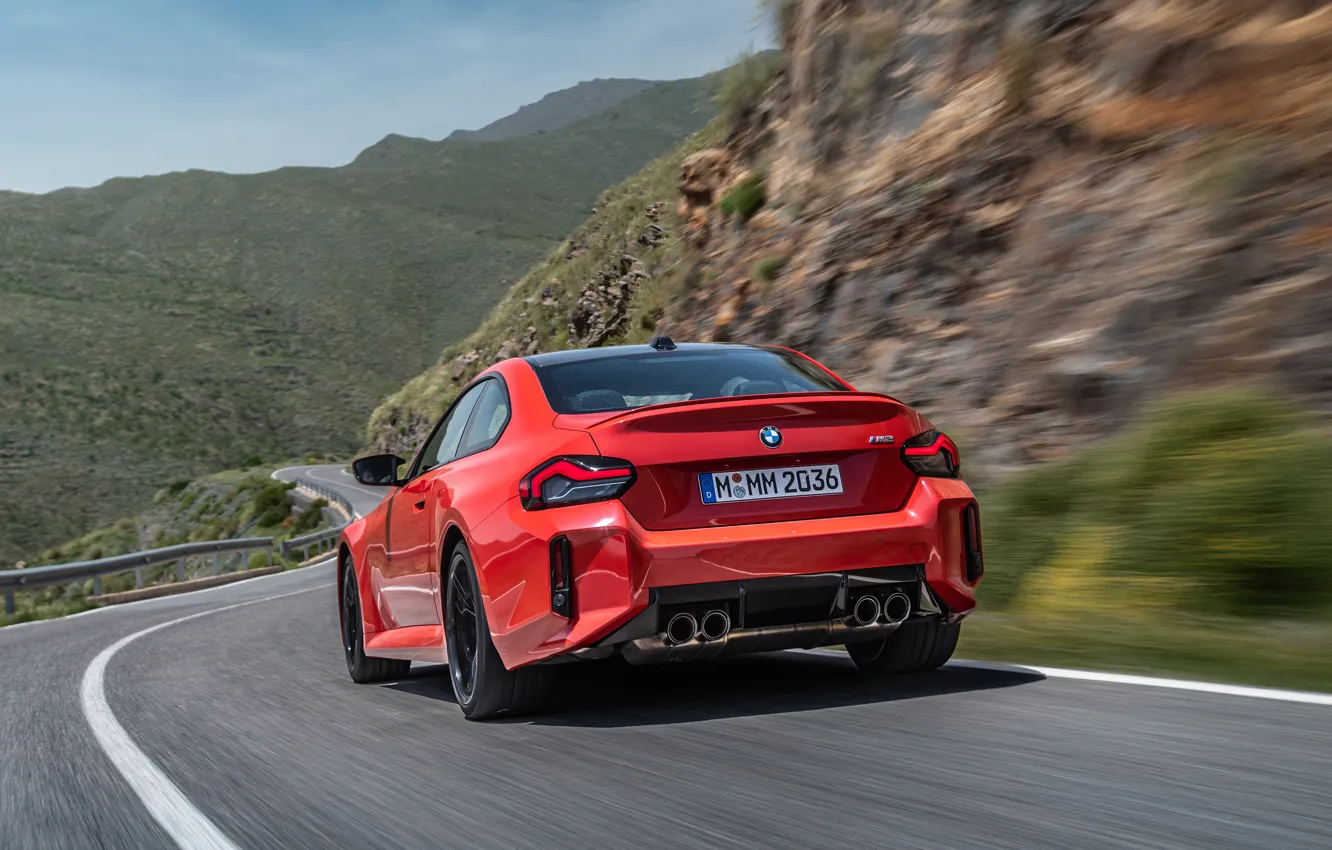 Photo wallpaper car, road, M2, BMW M2, G87, 🤢