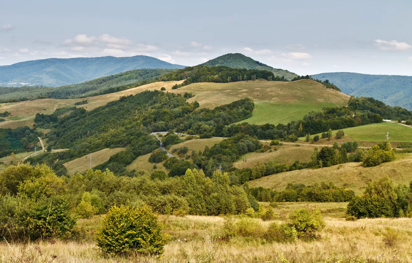 Photo wallpaper landscape, mountains, nature, Slovakia, Košice region