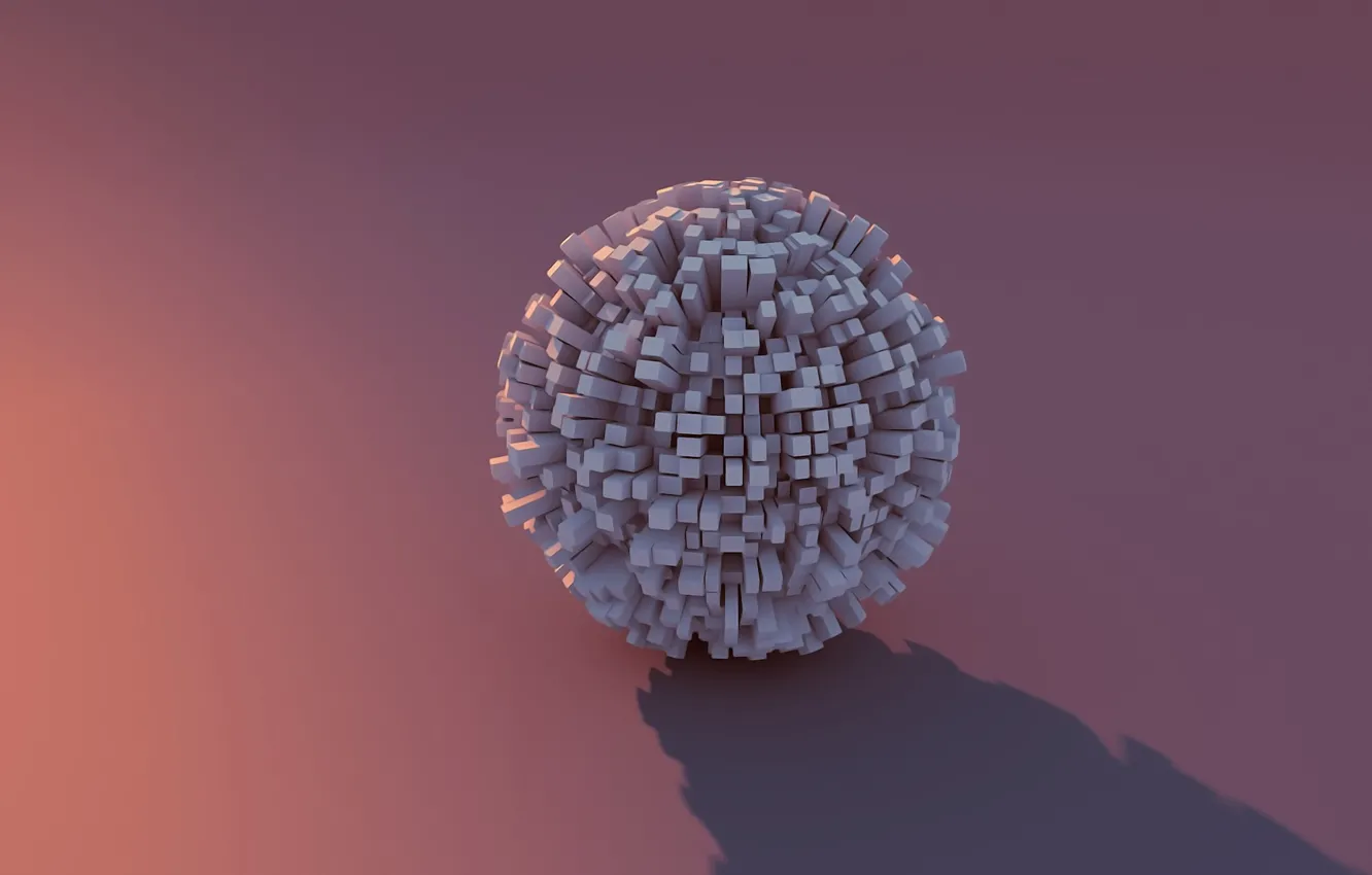 Photo wallpaper light, rendering, shadow, minimalism, figure, pink background, rectangle, volume graphics