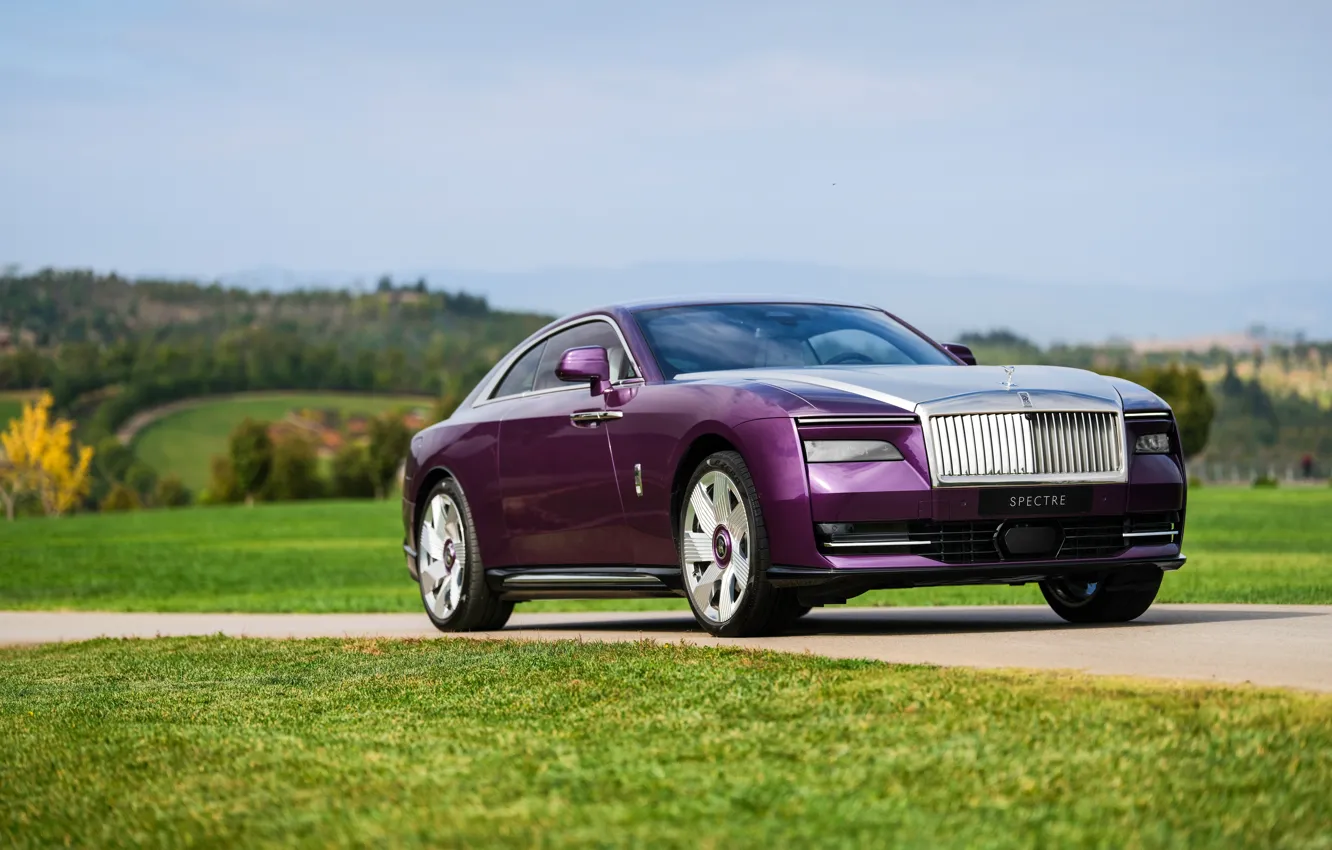 Photo wallpaper Rolls-Royce, purple, Spectre, Rolls-Royce Spectre