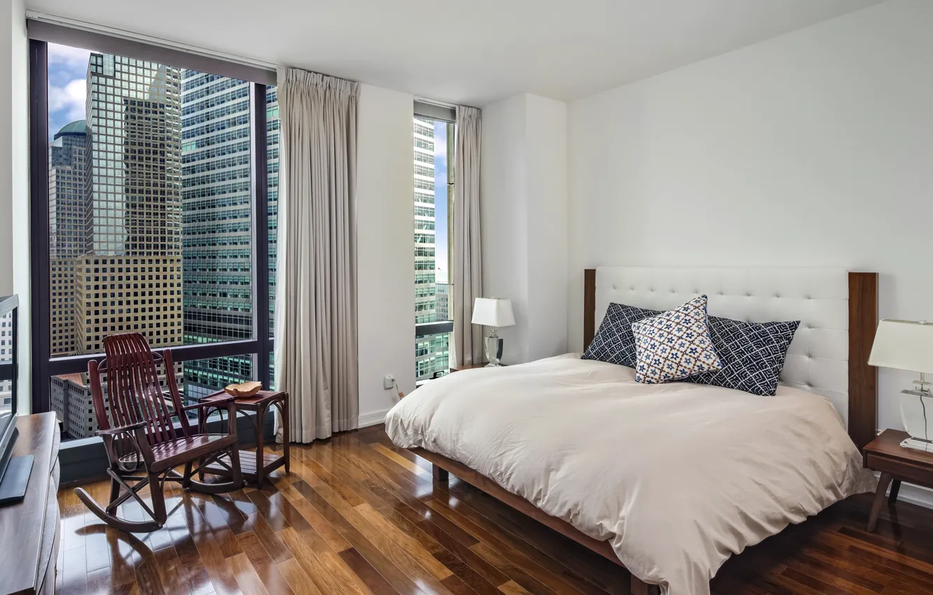 Photo wallpaper room, megapolis, bedroom, NYC, Warren Street