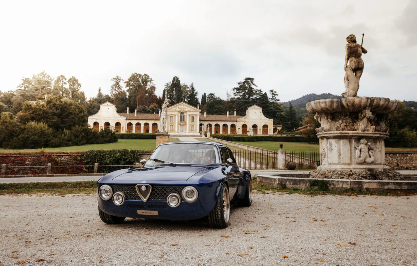 Photo wallpaper blue, coupe, Alfa Romeo, Giulia, 2020, Totem Automobili, GT electric